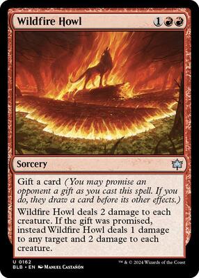 Wildfire Howl card from Bloomburrow
