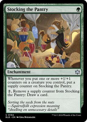 Stocking the Pantry card from Bloomburrow