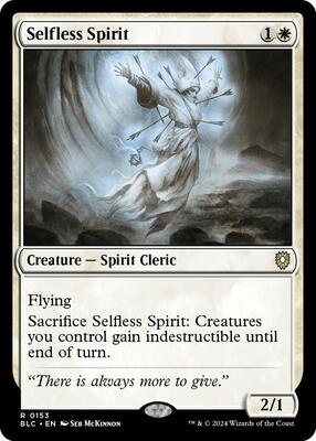 Selfless Spirit card from Commander: Bloomburrow