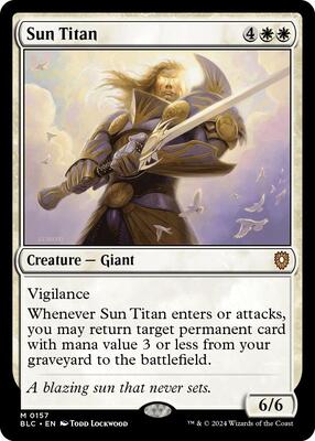 Sun Titan card from Commander: Bloomburrow