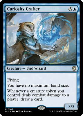 Curiosity Crafter card from Commander: Bloomburrow