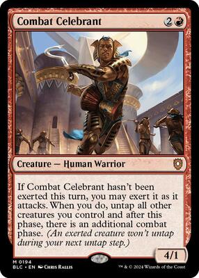 Combat Celebrant card from Commander: Bloomburrow
