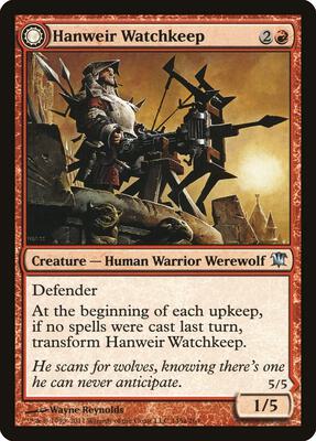 Hanweir Watchkeep card from Innistrad