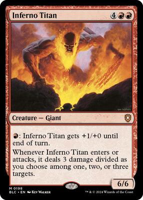 Inferno Titan card from Commander: Bloomburrow