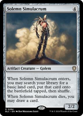 Solemn Simulacrum card from Commander: Bloomburrow
