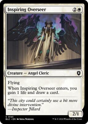 Inspiring Overseer card from Commander: Bloomburrow