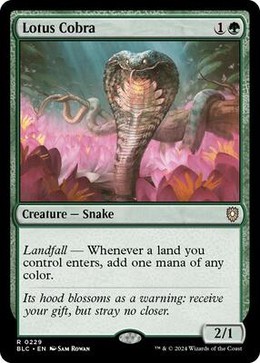Lotus Cobra card from Commander: Bloomburrow