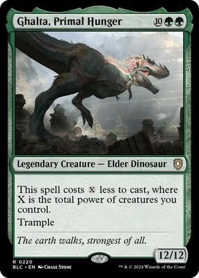 Ghalta, Primal Hunger card from Commander: Bloomburrow