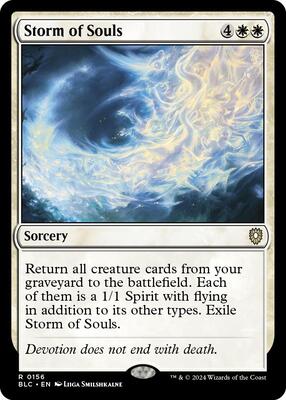 Storm of Souls card from Commander: Bloomburrow