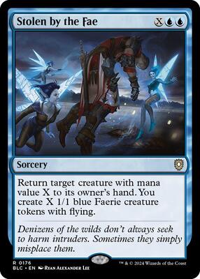 Stolen by the Fae card from Commander: Bloomburrow