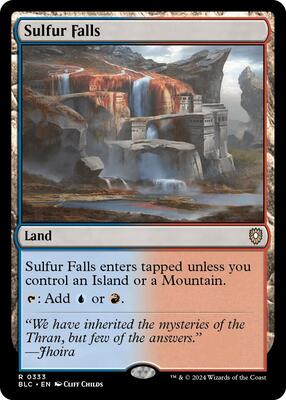 Sulfur Falls card from Commander: Bloomburrow