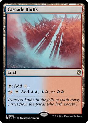 Cascade Bluffs card from Commander: Bloomburrow