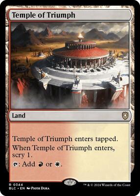 Temple of Triumph card from Commander: Bloomburrow