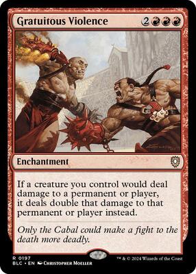 Gratuitous Violence card from Commander: Bloomburrow