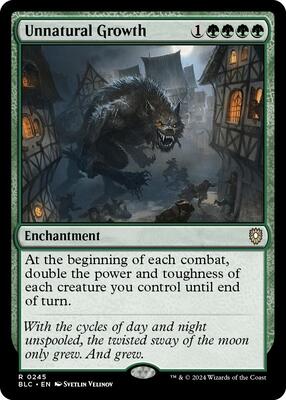 Unnatural Growth card from Commander: Bloomburrow