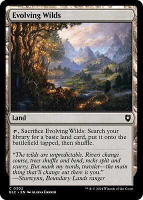Evolving Wilds card from Commander: Bloomburrow