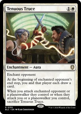 Tenuous Truce card from Commander: Bloomburrow