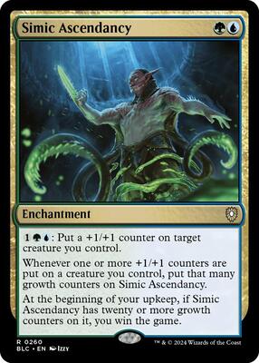 Simic Ascendancy card from Commander: Bloomburrow