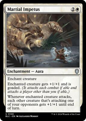 Martial Impetus card from Commander: Bloomburrow