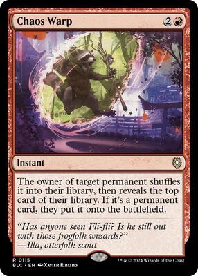 Chaos Warp card from Commander: Bloomburrow