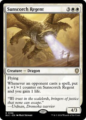 Sunscorch Regent card from Commander: Bloomburrow
