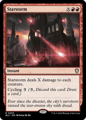 Starstorm card from Commander: Bloomburrow