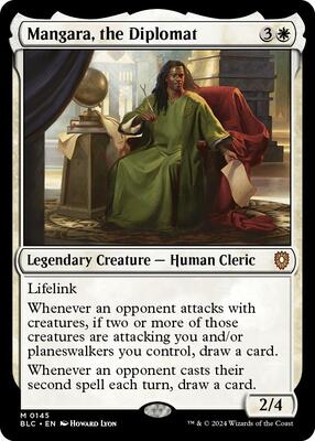 Mangara, the Diplomat card from Commander: Bloomburrow
