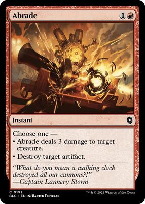 Abrade card from Commander: Bloomburrow