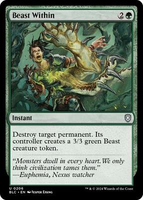 Beast Within card from Commander: Bloomburrow