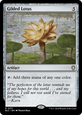 Gilded Lotus card from Commander: Bloomburrow