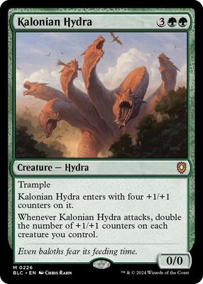 Kalonian Hydra card from Commander: Bloomburrow