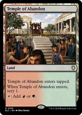 Temple of Abandon card from Commander: Bloomburrow