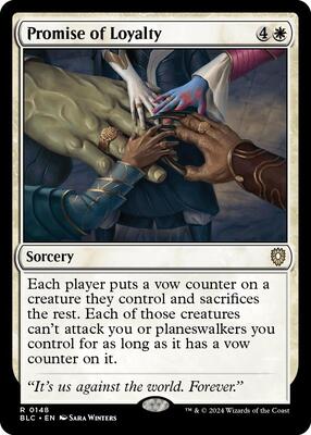 Promise of Loyalty card from Commander: Bloomburrow