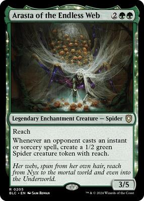 Arasta of the Endless Web card from Commander: Bloomburrow