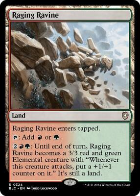 Raging Ravine card from Commander: Bloomburrow