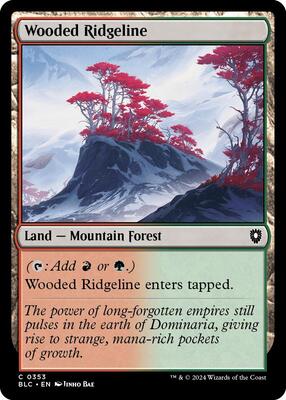 Wooded Ridgeline card from Commander: Bloomburrow