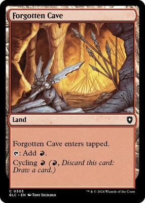 Forgotten Cave card from Commander: Bloomburrow