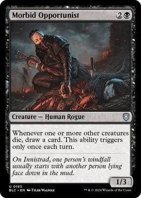 Morbid Opportunist card from Commander: Bloomburrow