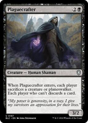 Plaguecrafter card from Commander: Bloomburrow