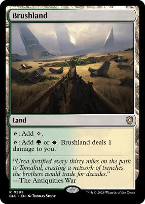 Brushland card from Commander: Bloomburrow