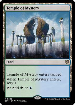 Temple of Mystery card from Commander: Bloomburrow