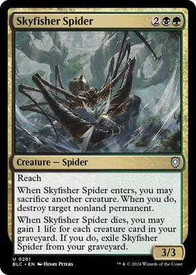 Skyfisher Spider card from Commander: Bloomburrow