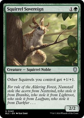 Squirrel Sovereign card from Commander: Bloomburrow