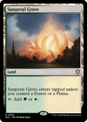 Sunpetal Grove card from Commander: Bloomburrow