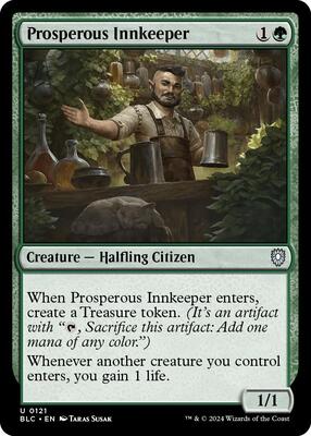 Prosperous Innkeeper card from Commander: Bloomburrow
