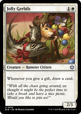 Jolly Gerbils card from Bloomburrow