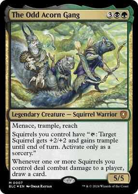 The Odd Acorn Gang card from Commander: Bloomburrow