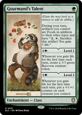 Gourmand's Talent card from Commander: Bloomburrow