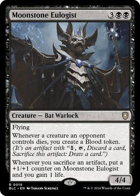 Moonstone Eulogist card from Commander: Bloomburrow