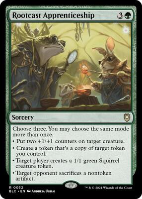 Rootcast Apprenticeship card from Commander: Bloomburrow